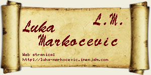 Luka Markočević vizit kartica